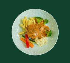 tallerken med kyllingegryde